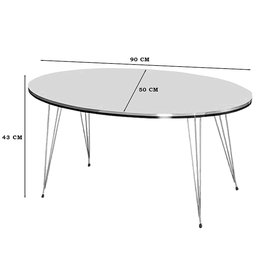 Conjunto de Mesa de Centro 4 Peças - Madeira com Prata - 2
