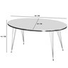 Conjunto de Mesa de Centro 4 Peças - Madeira com Prata - 2