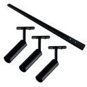 Ver imagem 1 de Kit Trilho 1 Metro com 3 Spots Taschibra Track Mr11 Gu10 Bivolt Preto