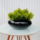 Ver imagem 2 de Vaso cachepot preto ikebana bacia enfeite de mesa c/ planta