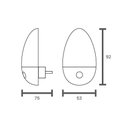 Ver imagem 3 de Luz Noturna - Luz Guia Taschibra Oval Led com Sensor de Luminosidade 0,5w Bivolt Branco