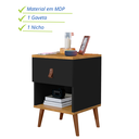 Ver imagem 2 de Mesa Canto Criado Cabeceira Mudo Quarto Box Cama Mesinha 1 Gaveta Mdp