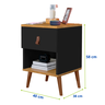Mesa Canto Criado Cabeceira Mudo Quarto Box Cama Mesinha 1 Gaveta Mdp - 3