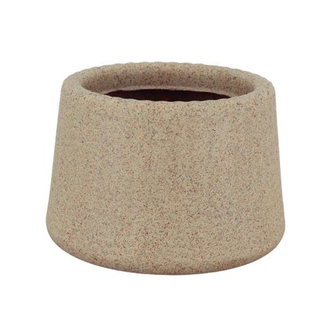 Vaso Flor Tramontina Lótus Plástico Granito Areia 12,5x8,5cm