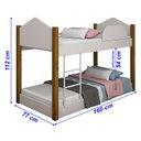 Ver imagem 5 de Beliche Montessoriana Luiza Branco/Mel - PR Baby