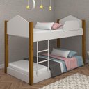Ver imagem 2 de Beliche Montessoriana Luiza Branco/Mel - PR Baby
