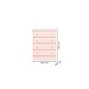 Ver imagem 4 de Comoda para Quarto Infantil 4 Gavetas Doce Sonho - Rosa Acetinado