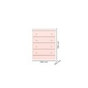 Ver imagem 4 de Comoda para Quarto Infantil 4 Gavetas Doce Sonho - Rosa Acetinado