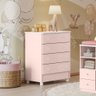 Comoda para Quarto Infantil 4 Gavetas Doce Sonho - Rosa Acetinado - 1