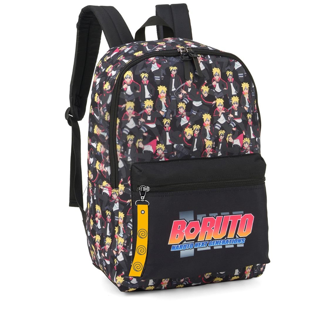 Kit Mochila Escolar Boruto Naruto Infantil de Carrinho Rodinhas