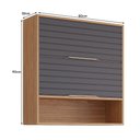 Ver imagem 3 de Armário Aéreo Esplêndida 80cm 2 Portas Basculantes com Nicho Freijó/titânio - Mgm