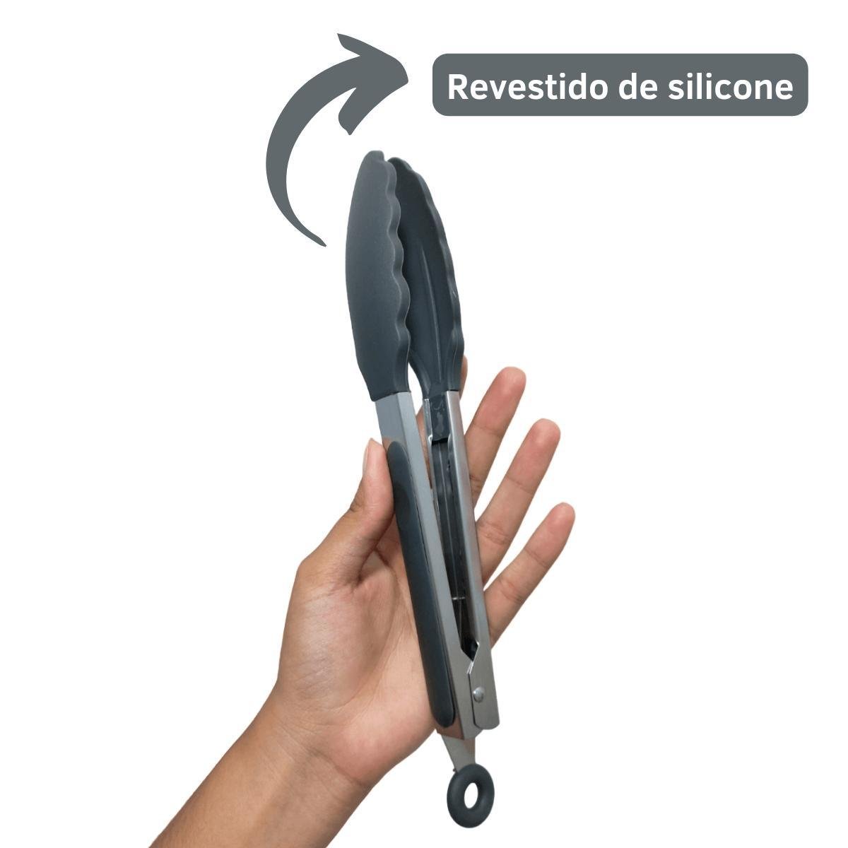 Kit Utensílios Cozinha Silicone 12 Peças Antiaderente - 6