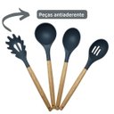 Ver imagem 2 de Kit Utensílios Cozinha Silicone 12 Peças Antiaderente