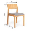 Ver imagem 4 de Kit 2 Cadeiras para Sala de Jantar Madeira Maciça Less