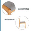 Ver imagem 5 de Kit 2 Cadeiras para Sala de Jantar Madeira Maciça Less