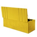 Ver imagem 3 de Calçadeira Baú Recamier Solteiro 100CM Grécia Courino Amarelo - D A DECOR