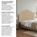 Ver imagem 4 de Cabeceira Estofada em Madeira Maciça Curva Provençal com Capitonê Casal Espresso Móveis