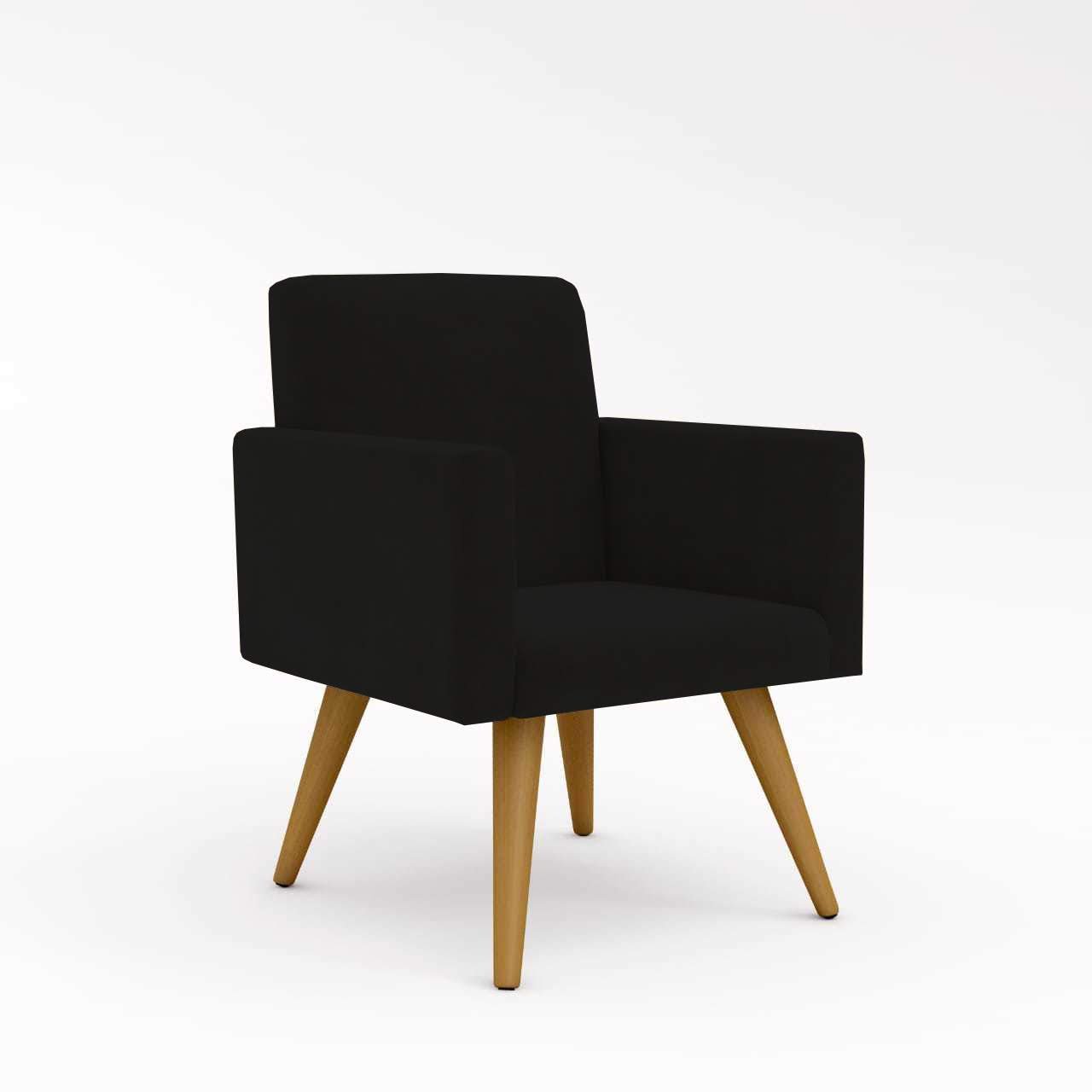 2 Poltronas Cadeiras para Escritório – Balaqui Decor Cor:Preta - 2