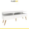 Rack para TV ate 65 Polegadas 150cm Retrô Sala 3 Portas Pés Palito Madeira MDP Branco - Clicklar - 2