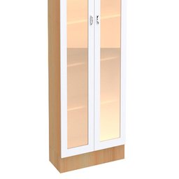 Paneleiro Ditália Denver 2 Portas Vidro Rv/Branco CD-386 - 7