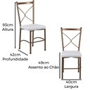 Ver imagem 4 de Kit 4 Cadeiras Buffet em Alumínio para Cozinha, Restaurante - Trama Original