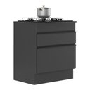 Ver imagem 1 de Balcão Cozinha com Rodapé para Cooktop 70 cm 1 Porta 1 Gaveta Veneza Multimóveis MP2118.895