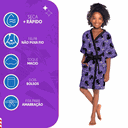 Ver imagem 3 de Roupão Banho Aveludado Infantil Wandinha Menina 2 a 12 Anos Lepper M (6 a 8 Anos)