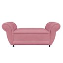 Ver imagem 5 de Recamier com Baú Grécia Namoradeira Calçadeira Suede Rose