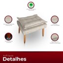 Ver imagem 4 de Kit 02 Puff para Sala e Quarto Madeira Decorativo Opala Suede