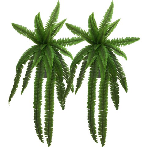 Kit 2 Planta Artificial Samambaia Ornamental Exótica 1,10m