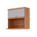 Ver imagem 3 de Armário Aéreo Microondas 1 Porta Elena Bege/Cinamomo/Platina