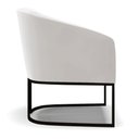 Ver imagem 4 de Kit 2 Poltronas Stella Veludo Cinza Base Industrial Preto - D'Rossi DRossi