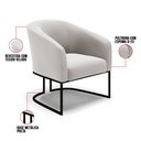 Ver imagem 6 de Kit 2 Poltronas Stella Veludo Cinza Base Industrial Preto - D'Rossi DRossi