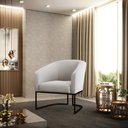 Ver imagem 2 de Kit 2 Poltronas Stella Veludo Cinza Base Industrial Preto - D'Rossi DRossi