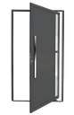 Ver imagem 1 de Porta Pivotante Alumínio Lambril Visione c/Puxador e.Cinza 120 Brimak