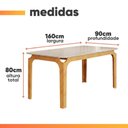 Ver imagem 3 de Conjunto Sala de Jantar Mesa Tampo em Vidro 1,60m 6 Cadeiras Bel Cedro - Cinza