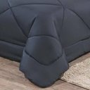 Ver imagem 7 de Kit Edredom + Jogo de Lençol Aconchego Look House Dupla Face Casal Queen 06 Peças - Preto- Cinza