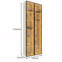 Ver imagem 2 de Cristaleira Conjunto 2 Torres Luminare Reflecta LED 100% MDF Off White - Gelius