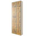 Ver mais imagens de Cristaleira Conjunto 2 Torres Luminare Reflecta LED 100% MDF Off White - Gelius