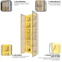 Ver imagem 3 de Cristaleira Conjunto 2 Torres Luminare Reflecta LED 100% MDF Off White - Gelius
