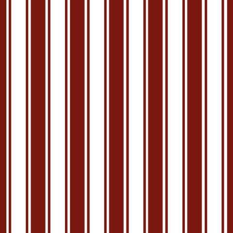 Papel de Parede Decorativo Listrado Branco e Vermelho 3,0m