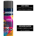 Ver imagem 3 de Tinta Spray 400ml Preto Brilhante Uso Geral em Aço Ferro Gesso Cerâmica Couro | Universo | Kit 03 Un