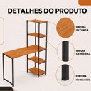 Ver imagem 4 de Escrivaninha Mesa para Estudo e Home Office Tower Klm Store