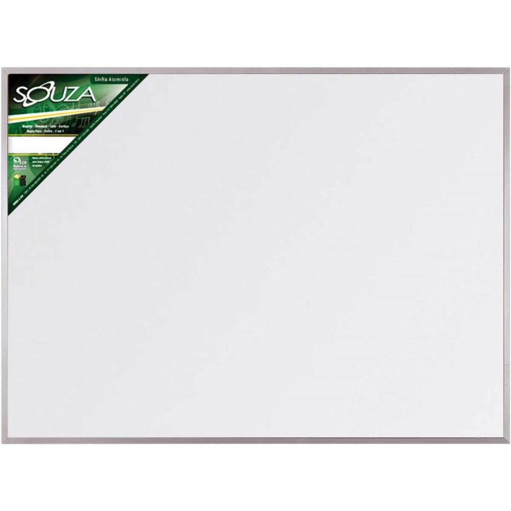 Quadro Branco Moldura Alumínio 120X090CM Popular - 2