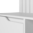 Ver imagem 3 de Escrivaninha com Painel Doble Branco para Tv até 42" - Móveis Albatroz