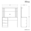 Ver imagem 6 de Escrivaninha com Painel Doble Branco para Tv até 42" - Móveis Albatroz