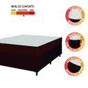 Ver imagem 4 de Cama Box Baú Casal Colchão Molas Qatar 138x188x63cm Marrom/branco- Suporta até 150kg por Pessoa