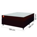 Ver imagem 5 de Cama Box Baú Casal Colchão Molas Qatar 138x188x63cm Marrom/branco- Suporta até 150kg por Pessoa