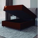 Ver imagem 3 de Cama Box Baú Casal Colchão Molas Qatar 138x188x63cm Marrom/branco- Suporta até 150kg por Pessoa