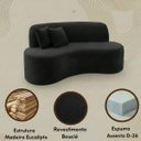 Ver imagem 5 de Sofá Ondulado Orgânico Pequeno 2 Lugares Sala Bouclé:bouclé Preto